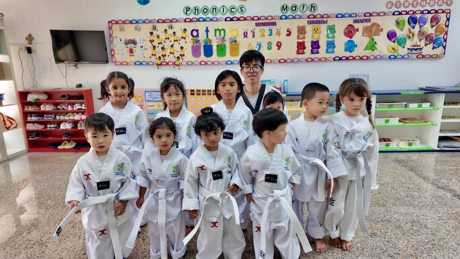 Taekwondo class photo